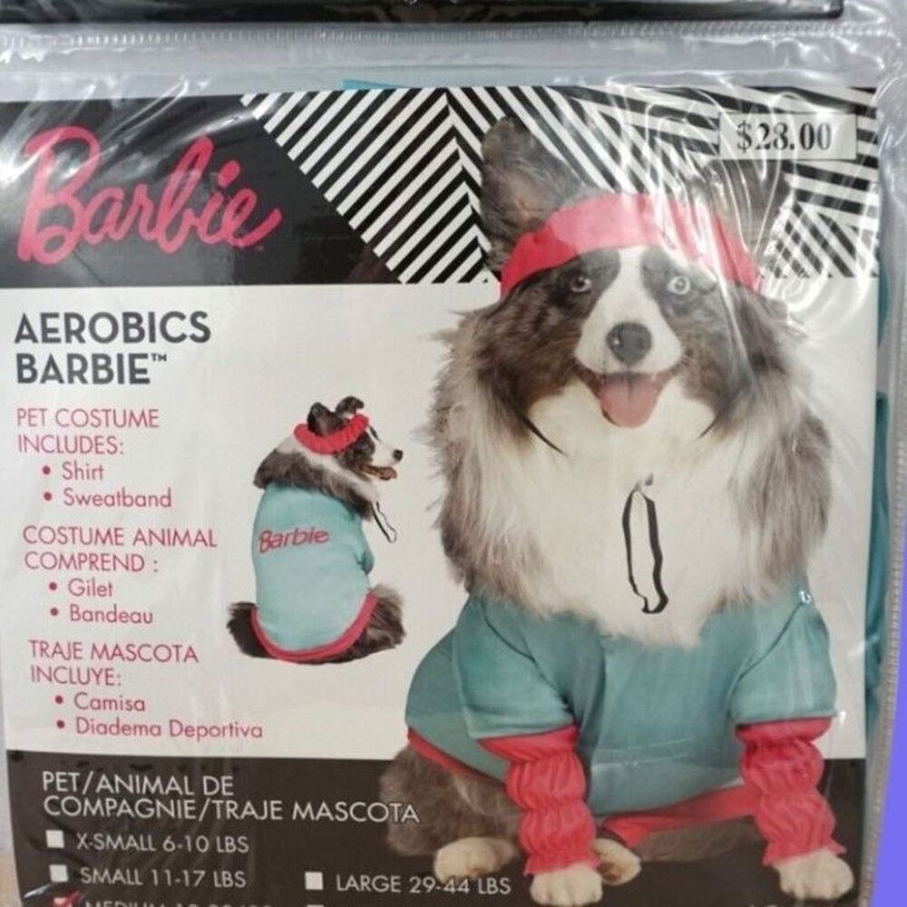 Aerobics Barbie dog costume